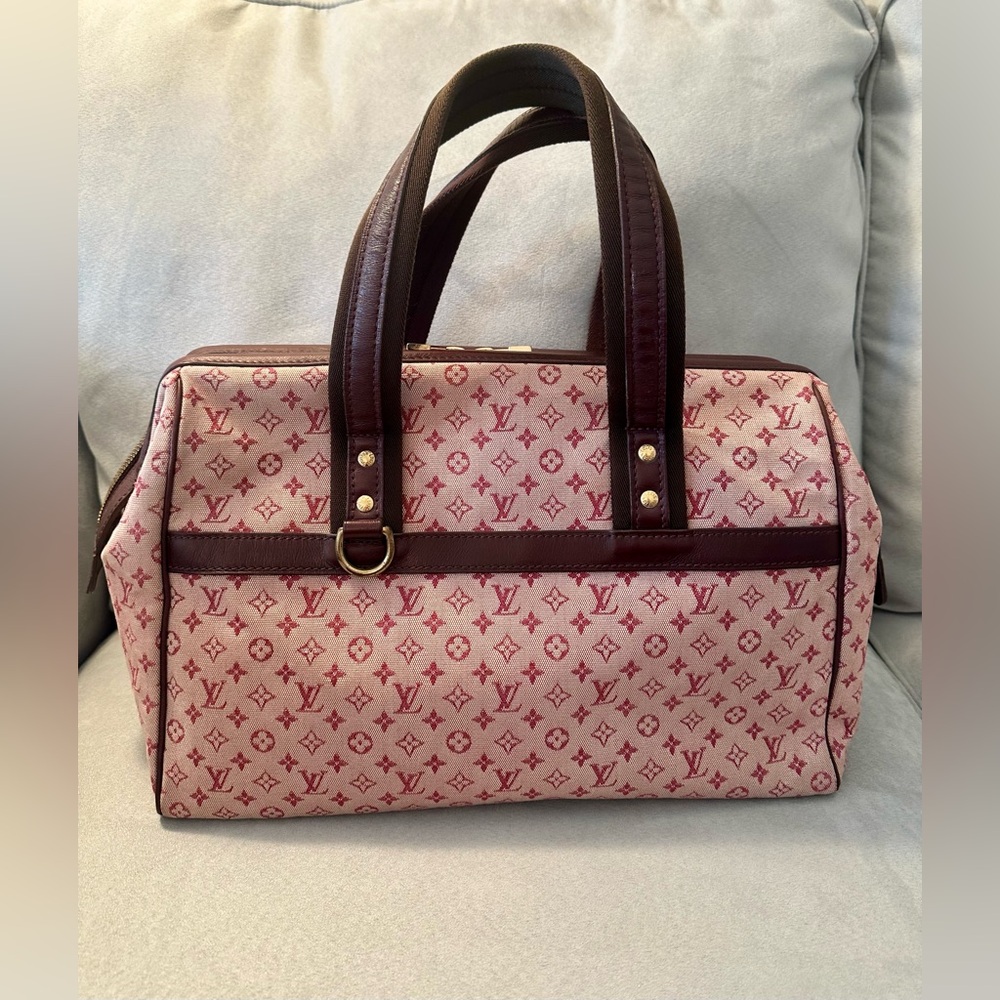 Louis Vuitton LV Tote Bag Josephine GM Bordeaux Monogram Minilin